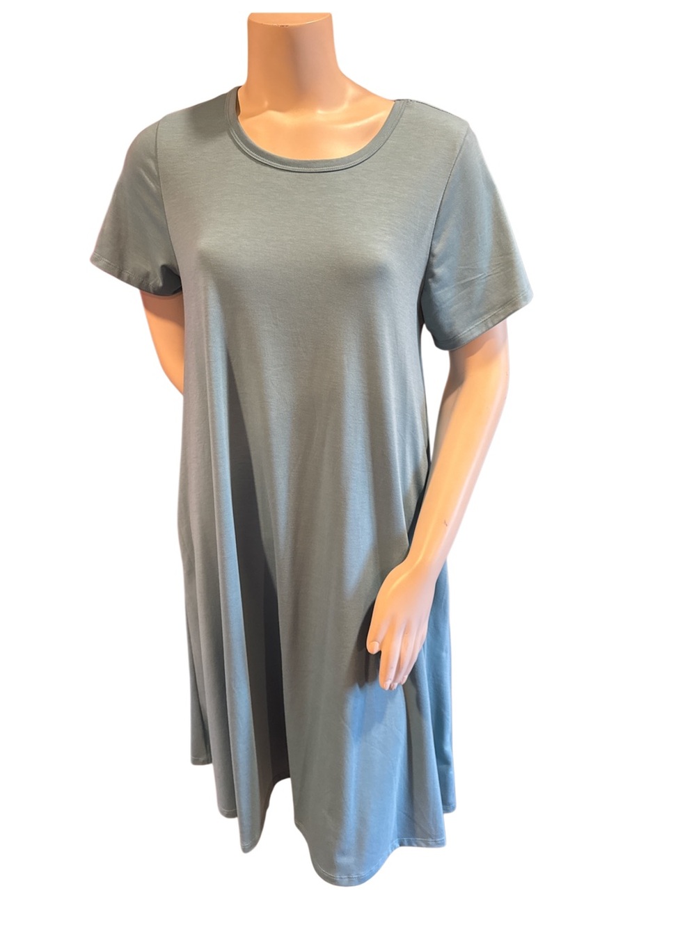 LuLaRoe Short Sleeve Swing Tunic - Dusty Blue